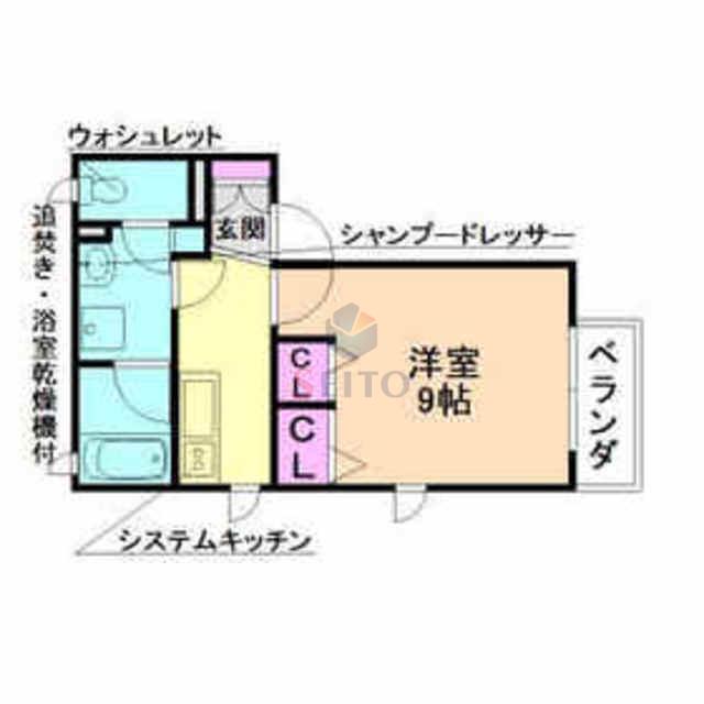 リヴァメゾン(1K/1階)の間取り写真