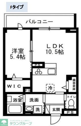 ディアコートあざみ野(1LDK/2階)の間取り写真