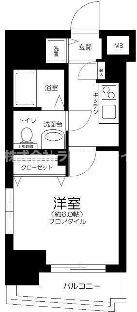 パークウェル曙橋(1K/6階)の間取り写真