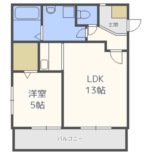 エアリーズ(1LDK/1階)の間取り写真