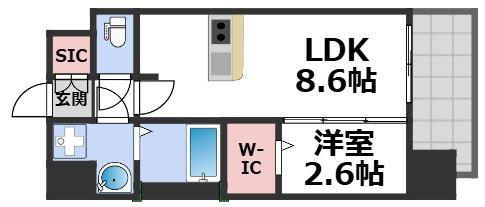 ファステート東大阪アダマス(1LDK/3階)の間取り写真