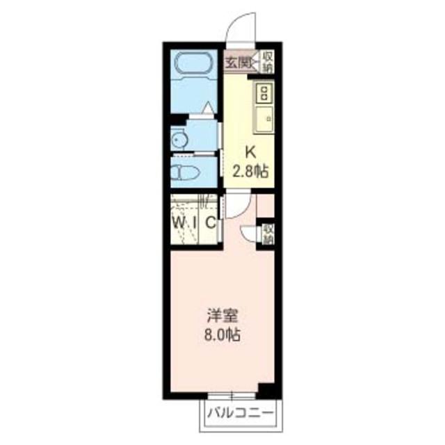 フラットあじさい(1K/1階)の間取り写真