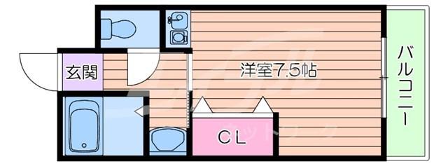 パルときわ(ワンルーム/2階)の間取り写真
