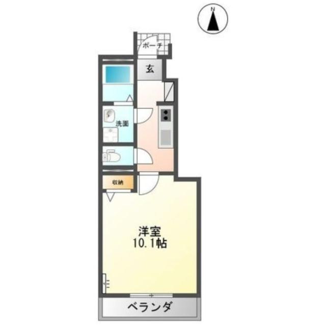 スターテラス大原(1K/1階)の間取り写真