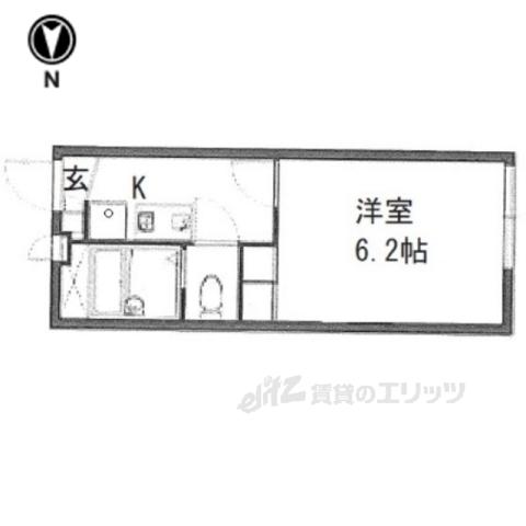 レオパレス 売間サニーヒル(1K/2階)の間取り写真