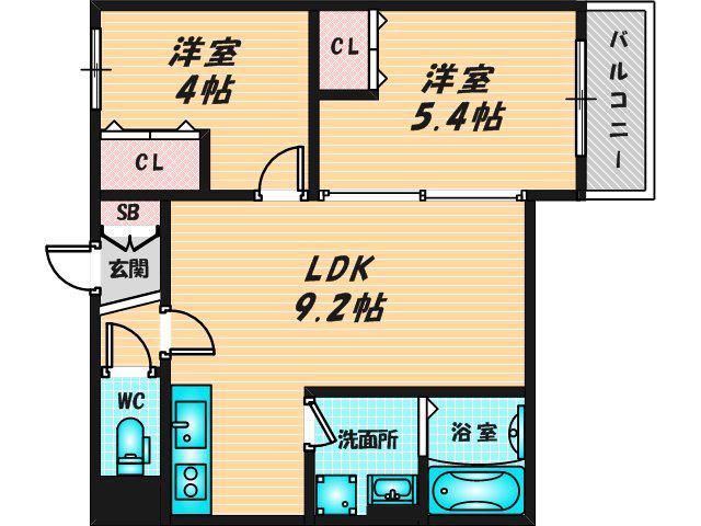 D PORTA GRANZ(2LDK/3階)の間取り写真