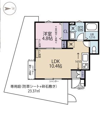 LEPOA TALO(1LDK/1階)の間取り写真