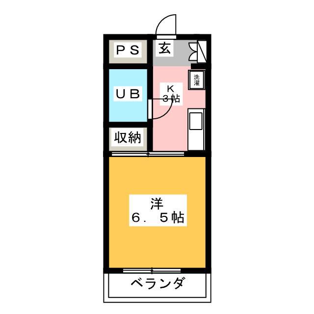 マイコート元本郷(1K/2階)の間取り写真