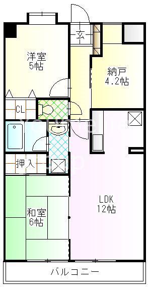 ITSトレビアン(2SLDK/3階)の間取り写真