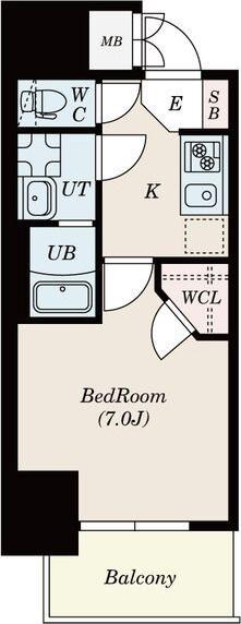 S-RESIDENCE堀田ノース(1K/9階)の間取り写真
