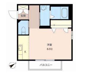 リジェル近江八幡(ワンルーム/2階)の間取り写真