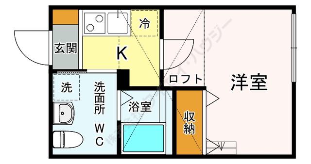 LUMINOUS二俣川(1K/2階)の間取り写真