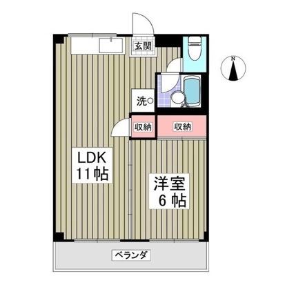 ラビットハウス松葉 202(1LDK/2階)の間取り写真