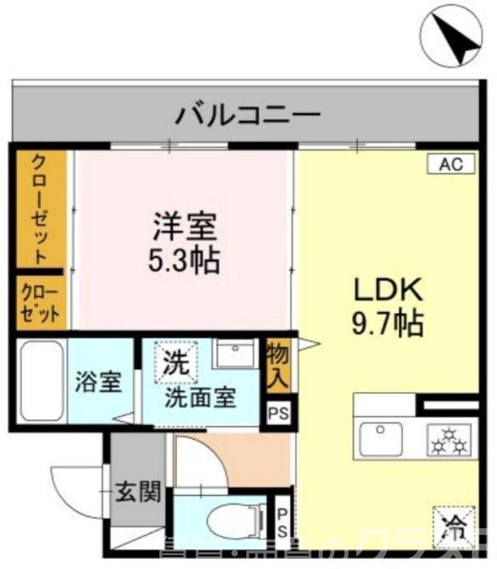 CASA TKY(1LDK/3階)の間取り写真