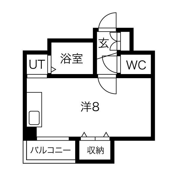 グランヴィレッジ本郷通I(ワンルーム/10階)の間取り写真