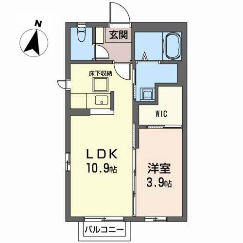 シャーメゾン西多賀(1LDK/1階)の間取り写真