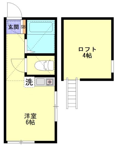 サンノーブル横須賀(ワンルーム/2階)の間取り写真