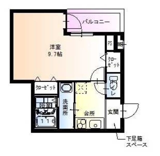 フジパレス鳳中ノース(1K/3階)の間取り写真