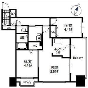 S-FORT北大前(2LDK/7階)の間取り写真