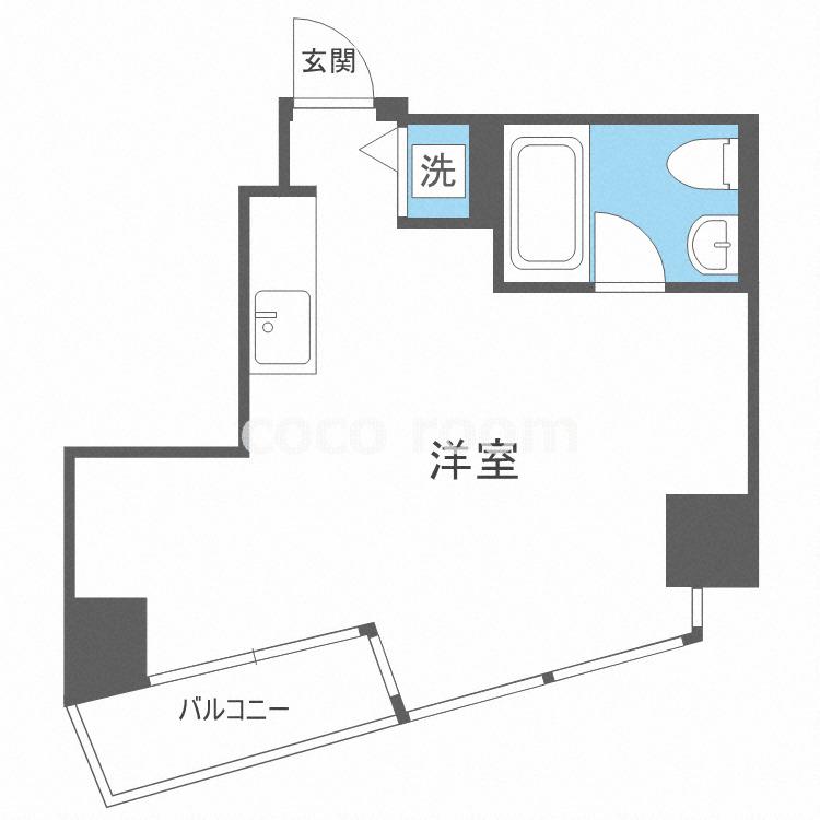 是空NANBAII(ワンルーム/4階)の間取り写真