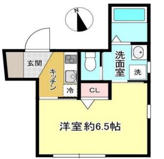SIMODA新宿上落合(1K/1階)の間取り写真