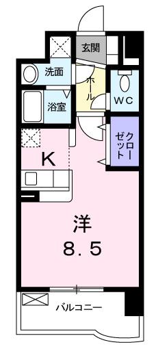サクラディア(1K/1階)の間取り写真