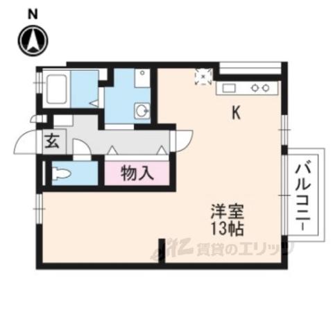 シャルマンコート(ワンルーム/2階)の間取り写真