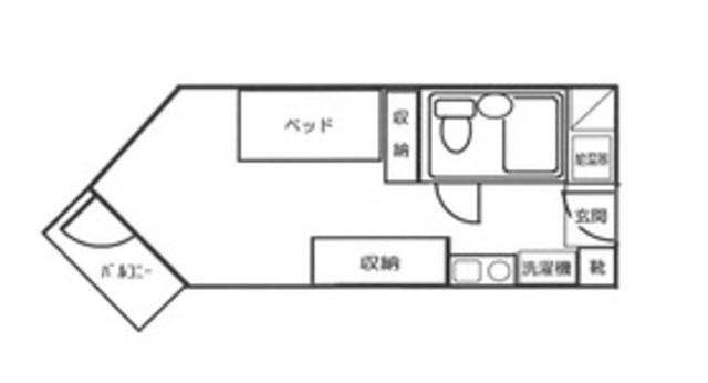 コスモヒルハウスA(ワンルーム/2階)の間取り写真