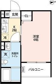 CRASTINE住吉大社クラスティーネスミヨ(1K/3階)の間取り写真