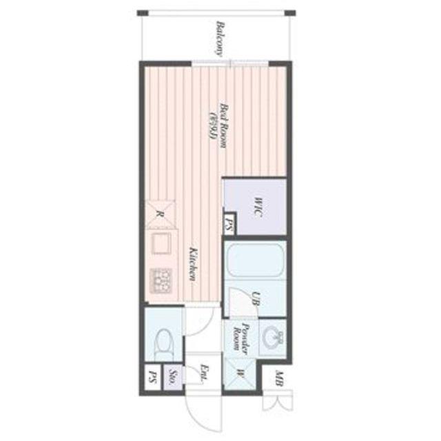 B CITY APARTMENT SHINJUKU NW(1K/2階)の間取り写真