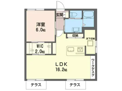 MITSUHASHIレジデンス(1LDK/1階)の間取り写真