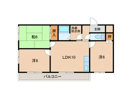 ハイムフューチャー(3LDK/2階)の間取り写真