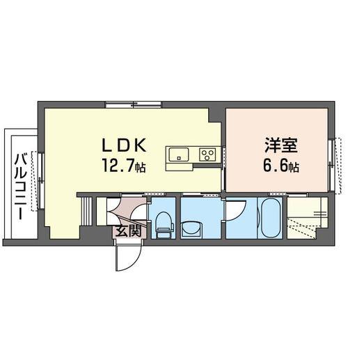 ノブレス浜田山(1LDK/3階)の間取り写真