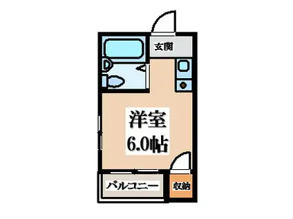 サンシャイン小阪(ワンルーム/4階)の間取り写真