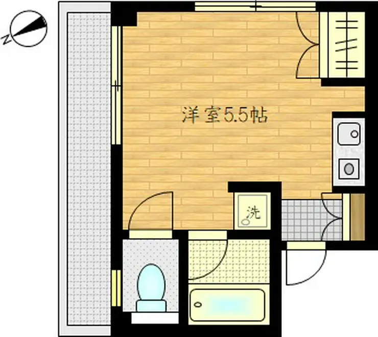 ピュアガーデン渡田 4階階 間取り