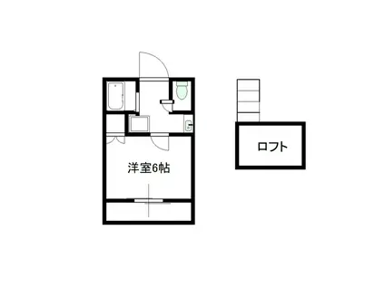 フォレスタ寺町(1K/2階)の間取り写真