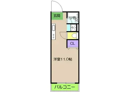 エトワール桜井町(ワンルーム/2階)の間取り写真