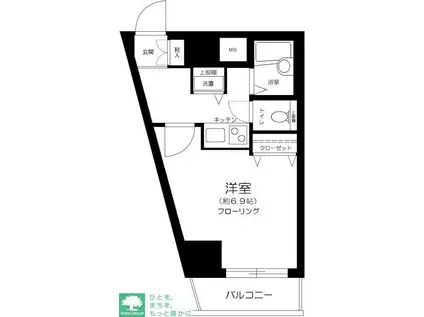 グランドガーラ渋谷(1K/11階)の間取り写真