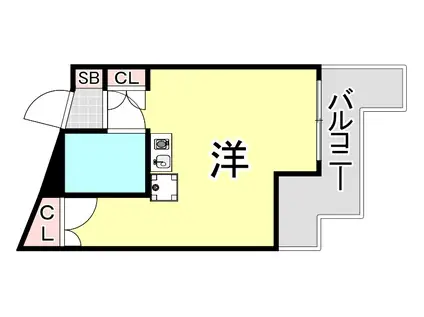 フローレンス夙川(ワンルーム/3階)の間取り写真