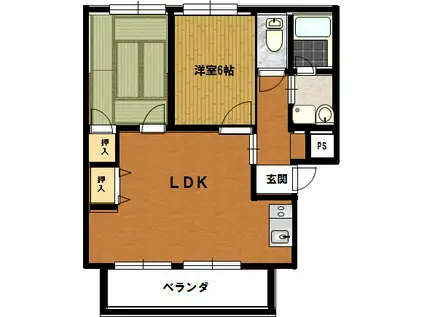 NANA-ARK36(2LDK/2階)の間取り写真