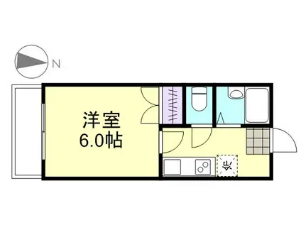 プリード倉敷(1K/5階)の間取り写真