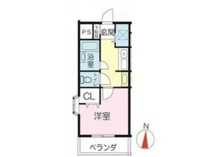 ステラハウス15(1K/1階)の間取り写真