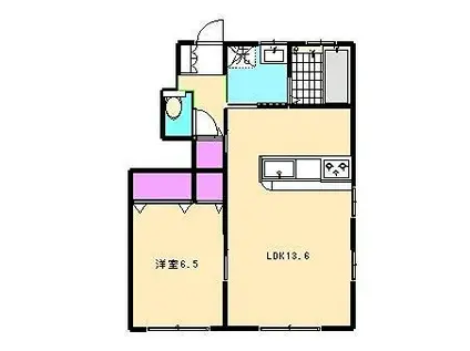 ボーテヴィラージュVIII番館(1LDK/1階)の間取り写真