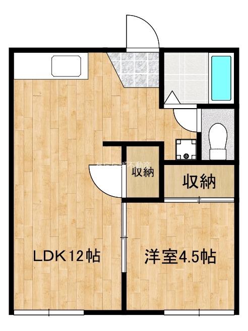 フォーブル井伊谷(1LDK/1階)の間取り写真