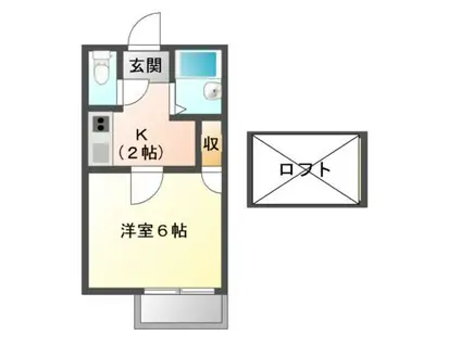 クレール(1K/1階)の間取り写真