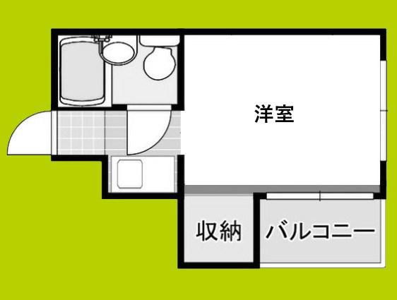 レジデンス大和I(1K/3階)の間取り写真