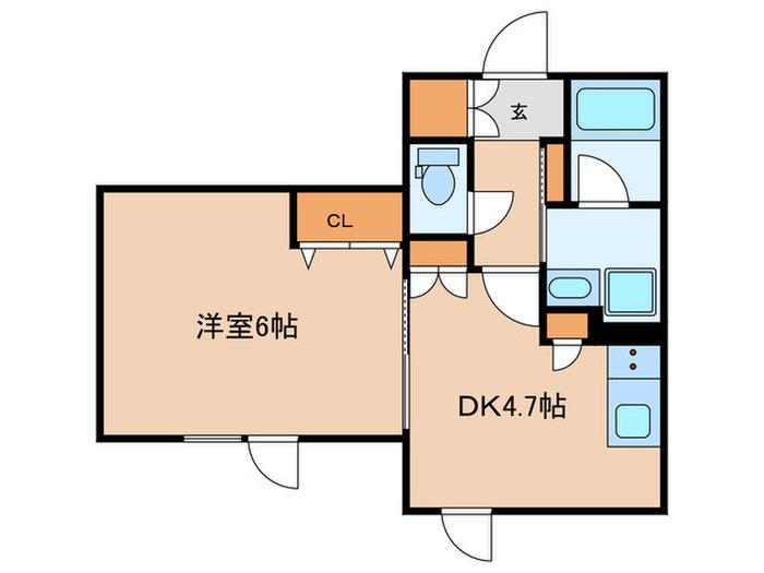 LEGALAND KAGURAZAKA(1DK/4階)の間取り写真