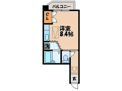 ルネス・ヨコタ(1K/5階)の間取り写真