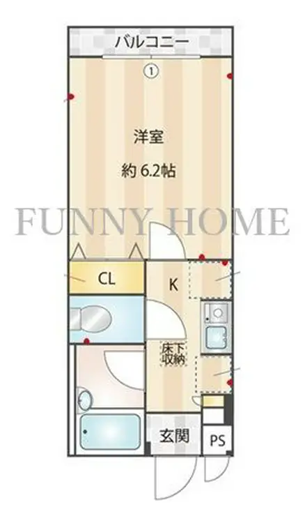 キーウエスト三軒茶屋 1階階 間取り