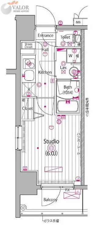 ガーラ・グランディ川崎榎町 13階階 間取り